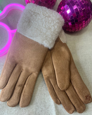 Teddy Trim Gloves