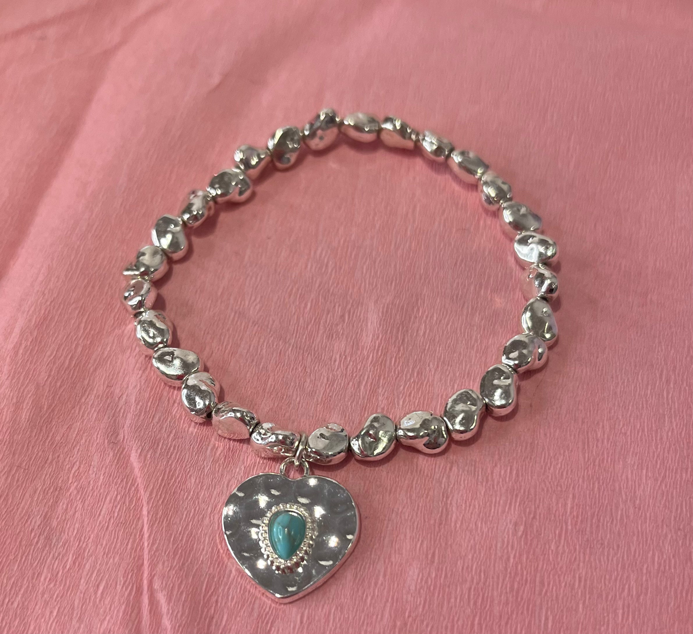 Heart Pendant Bracelet