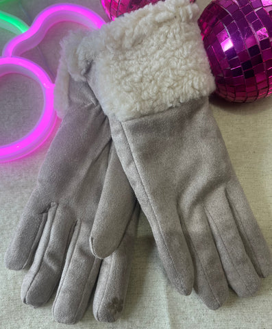 Teddy Trim Gloves