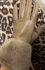 Faux Fur Trim Gloves > Taupe