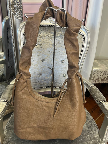 Ruched Sleeved Handle Saddle Bag