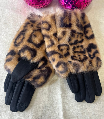 Leopard Print Gloves