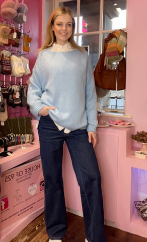 Soft Knit Jumper / Sky Blue