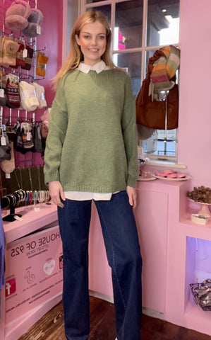 Soft Knit Jumper / Sage