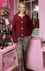 Chunky Knit Cardigan / Burgundy