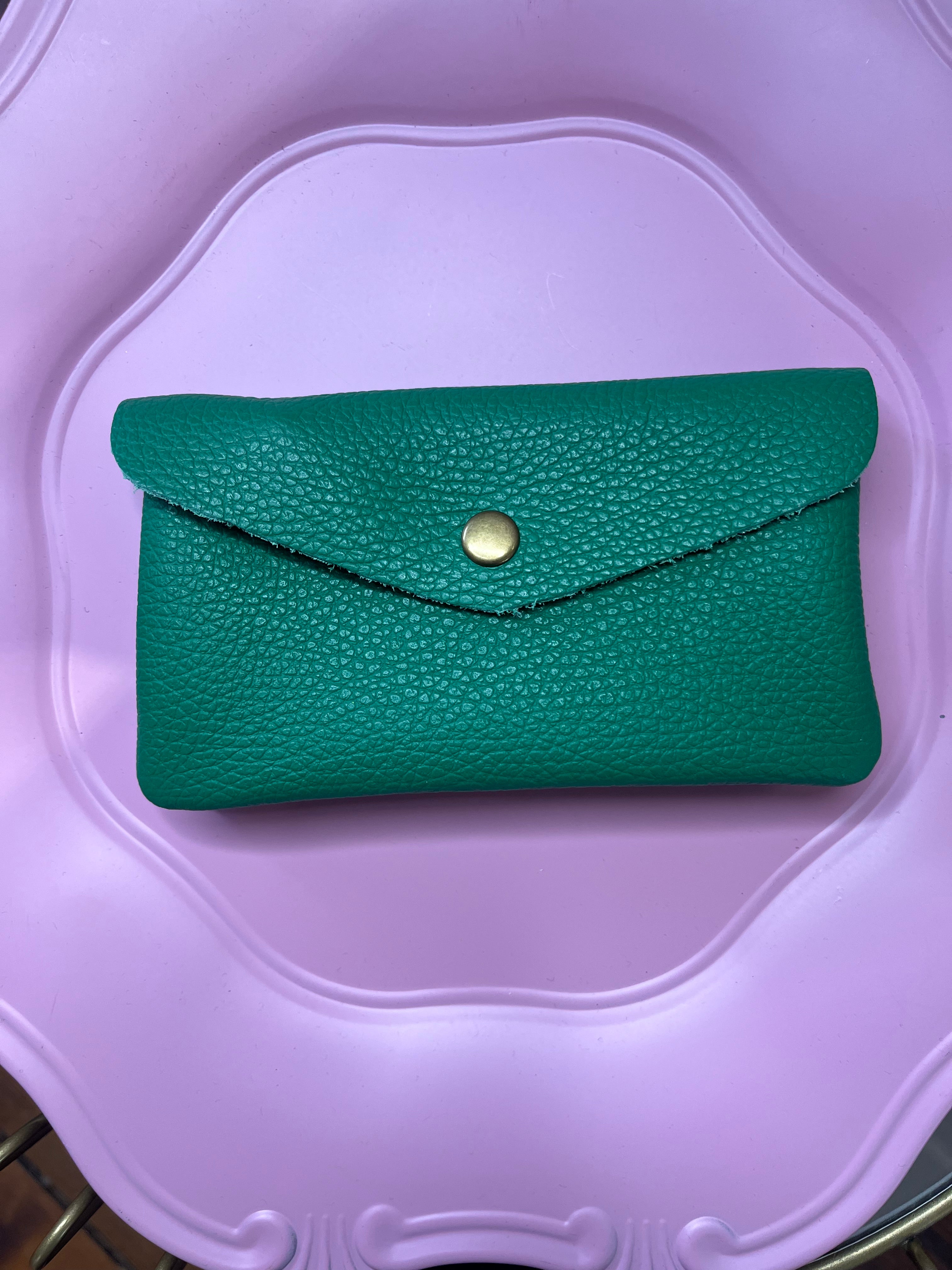 Real Leather Purse / Dark Green