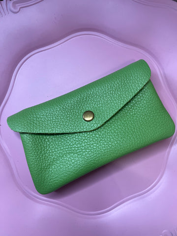 Real Leather Purse / Light Green