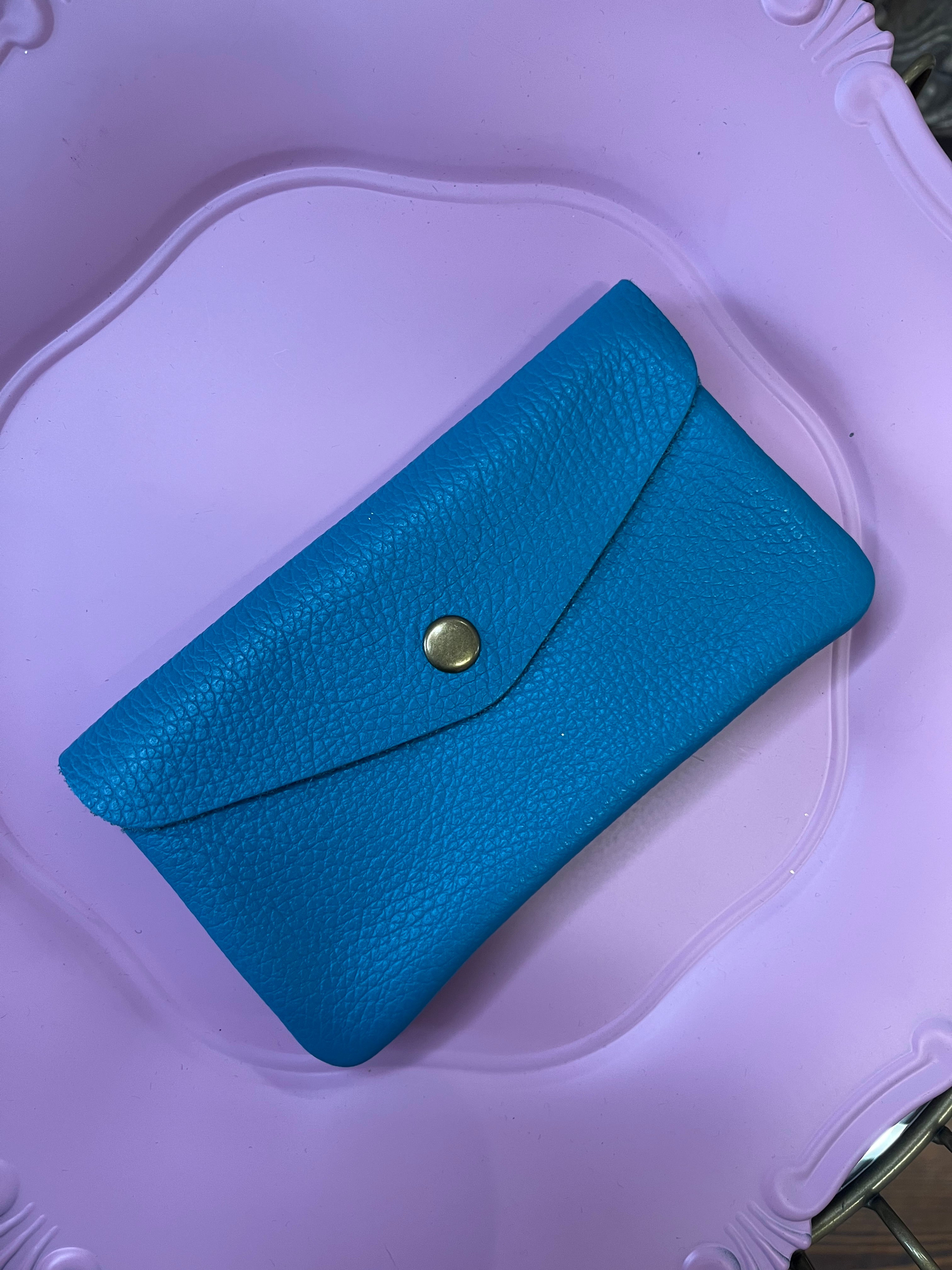 Real Leather Purse / Teal