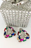 Triangular Colourful Diamanté Earrings